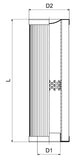 Filterelement ähnlich wie "Filtration Group / MAHLE PI 1145 MIC 10 Art. Nr. 77680127"